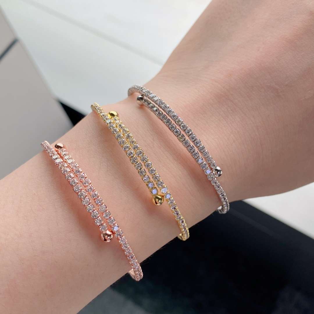 [Everoly JW]Rundarmband mit Diamanten
