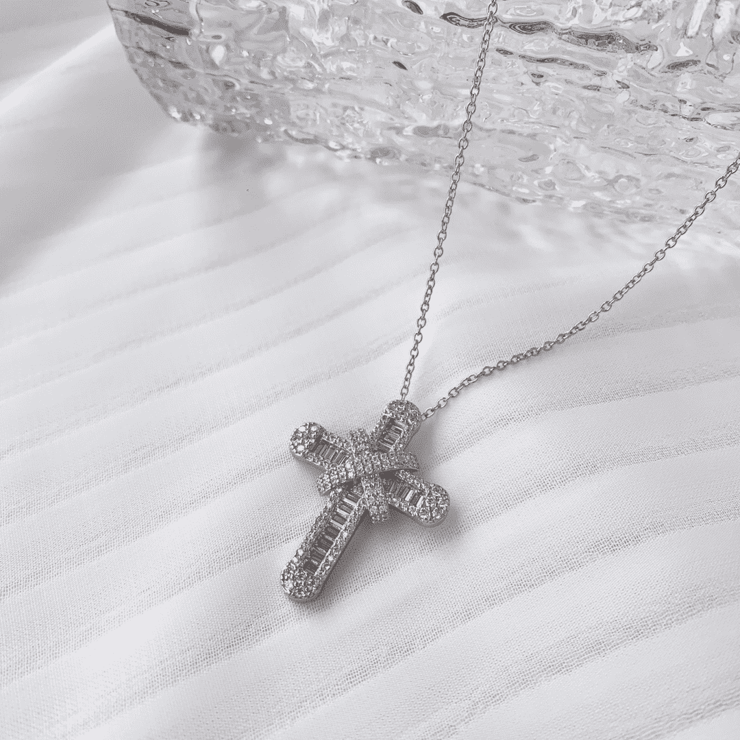 [Everoly JW]Gypsophila mit Diamanten Halskette