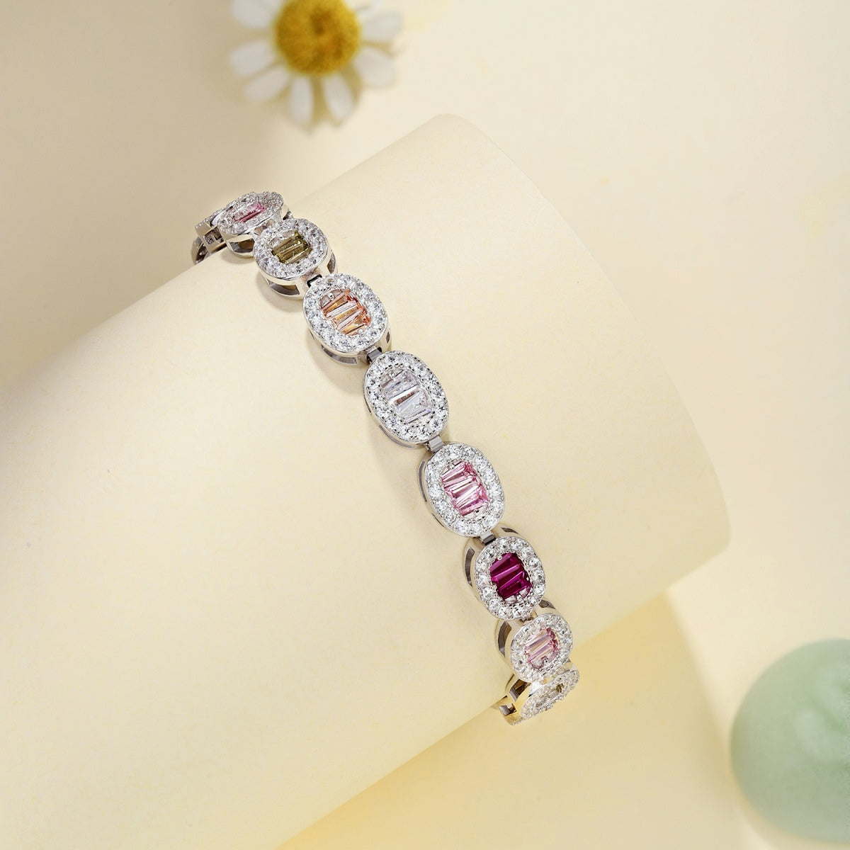 [Everoly JW]Exquisites, verziertes Alltagsarmband im Smaragdschliff