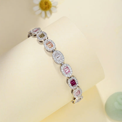 [Everoly JW]Exquisites, verziertes Alltagsarmband im Smaragdschliff