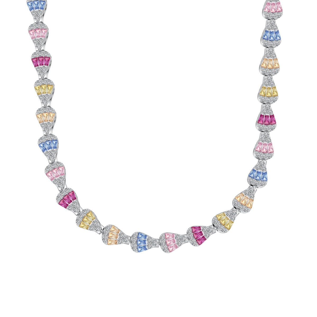 [Everoly JW] Strahlend bunte Regenbogen-Halskette