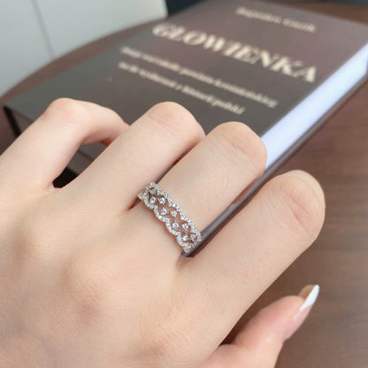 [Everoly JW]Eleganter, prächtiger Partyring in runder Form