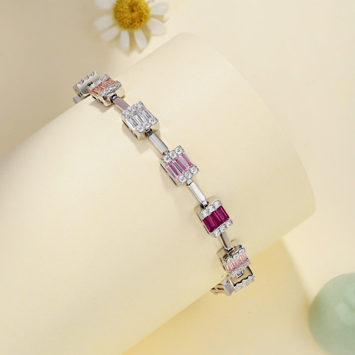 [Everoly JW] Zierliches, bezauberndes Armband im Smaragdschliff