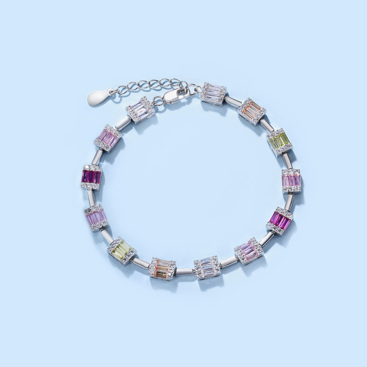 [Everoly JW] Zierliches, bezauberndes Armband im Smaragdschliff