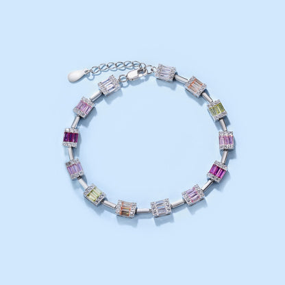 [Everoly JW] Zierliches, bezauberndes Armband im Smaragdschliff