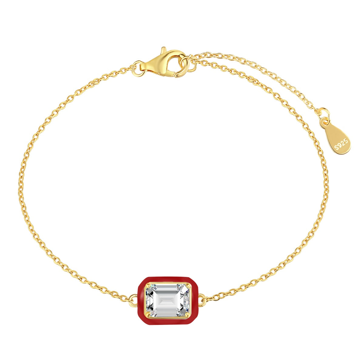 [Elitejewels]2,0 Karat funkelndes buntes Smaragdschliff-Tagesarmband