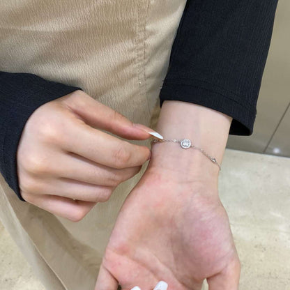 [Everoly JW]Schillerndes Armband mit rundem Schliff