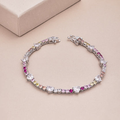 [Everoly JW] Romantisches Armband in Herzform mit rundem Schliff