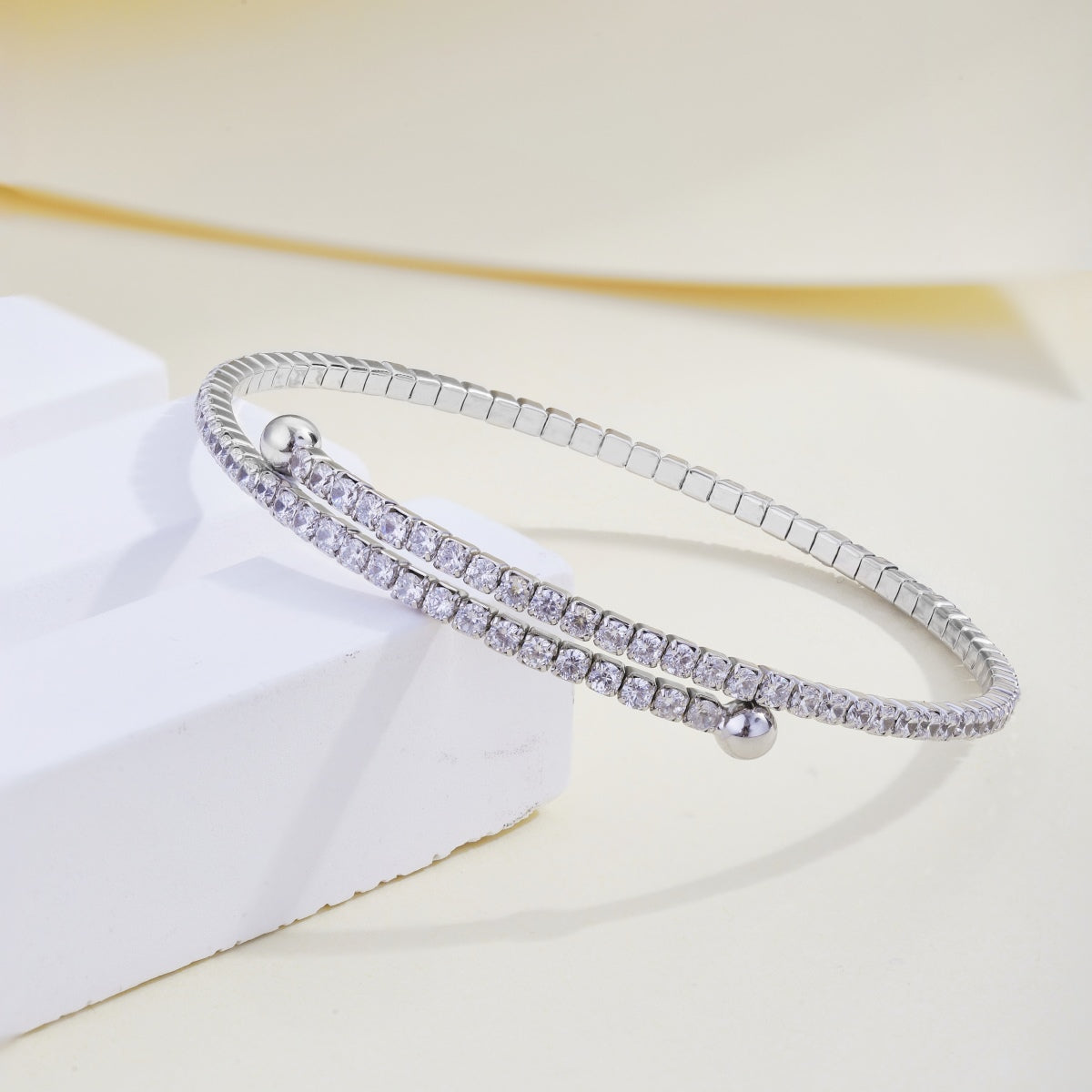[Everoly JW]Rundarmband mit Diamanten