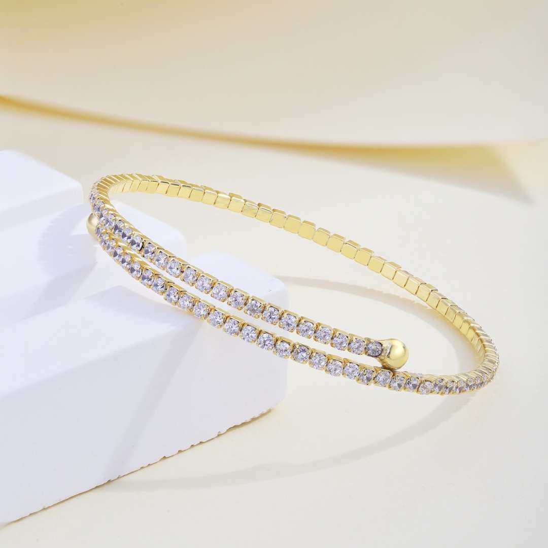 [Everoly JW]Rundarmband mit Diamanten