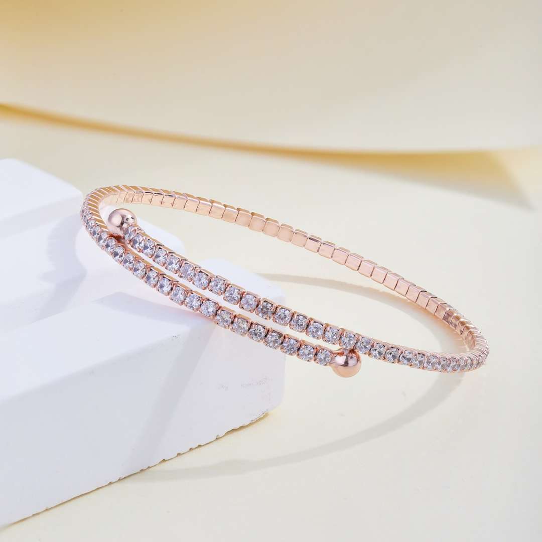 [Everoly JW]Rundarmband mit Diamanten