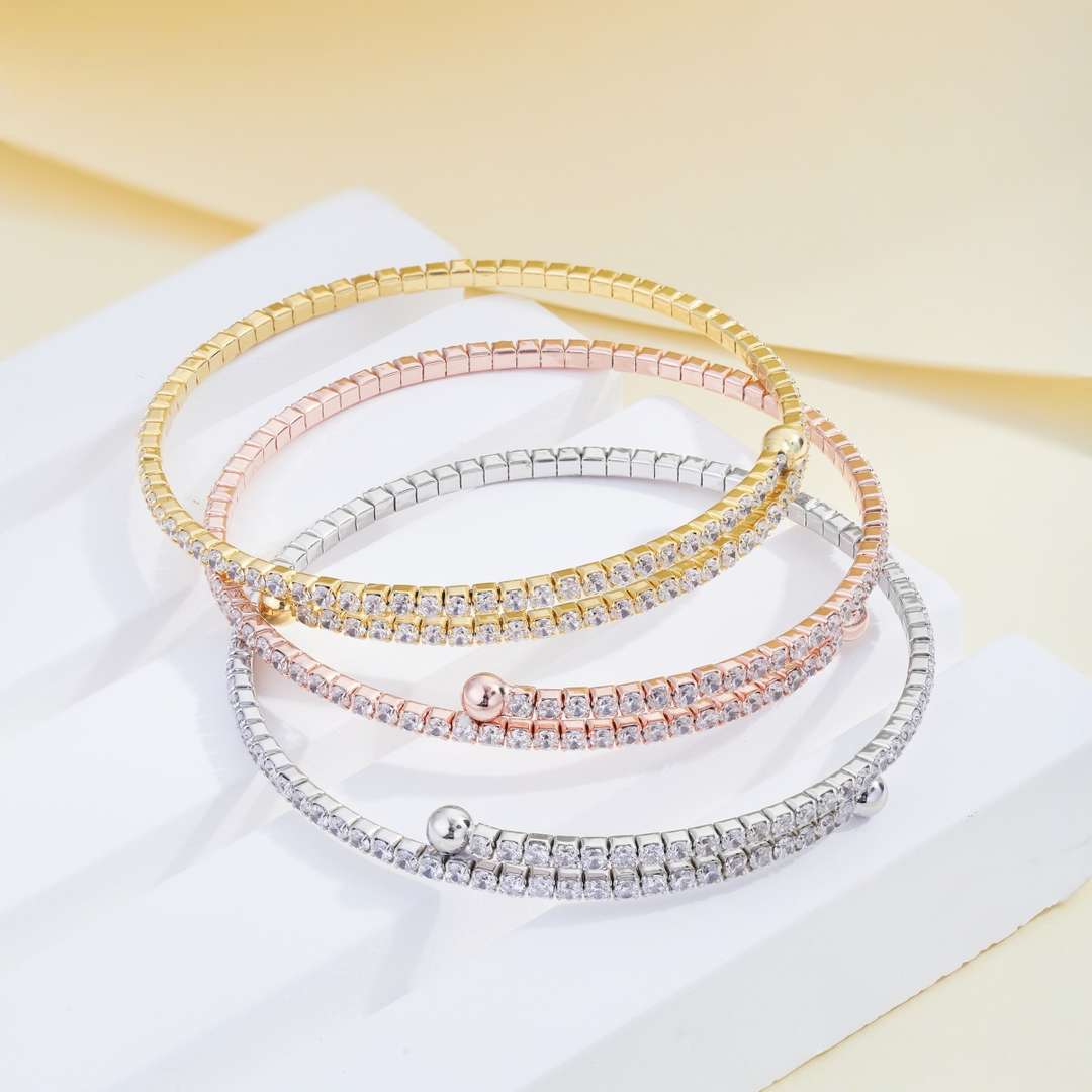 [Everoly JW]Rundarmband mit Diamanten