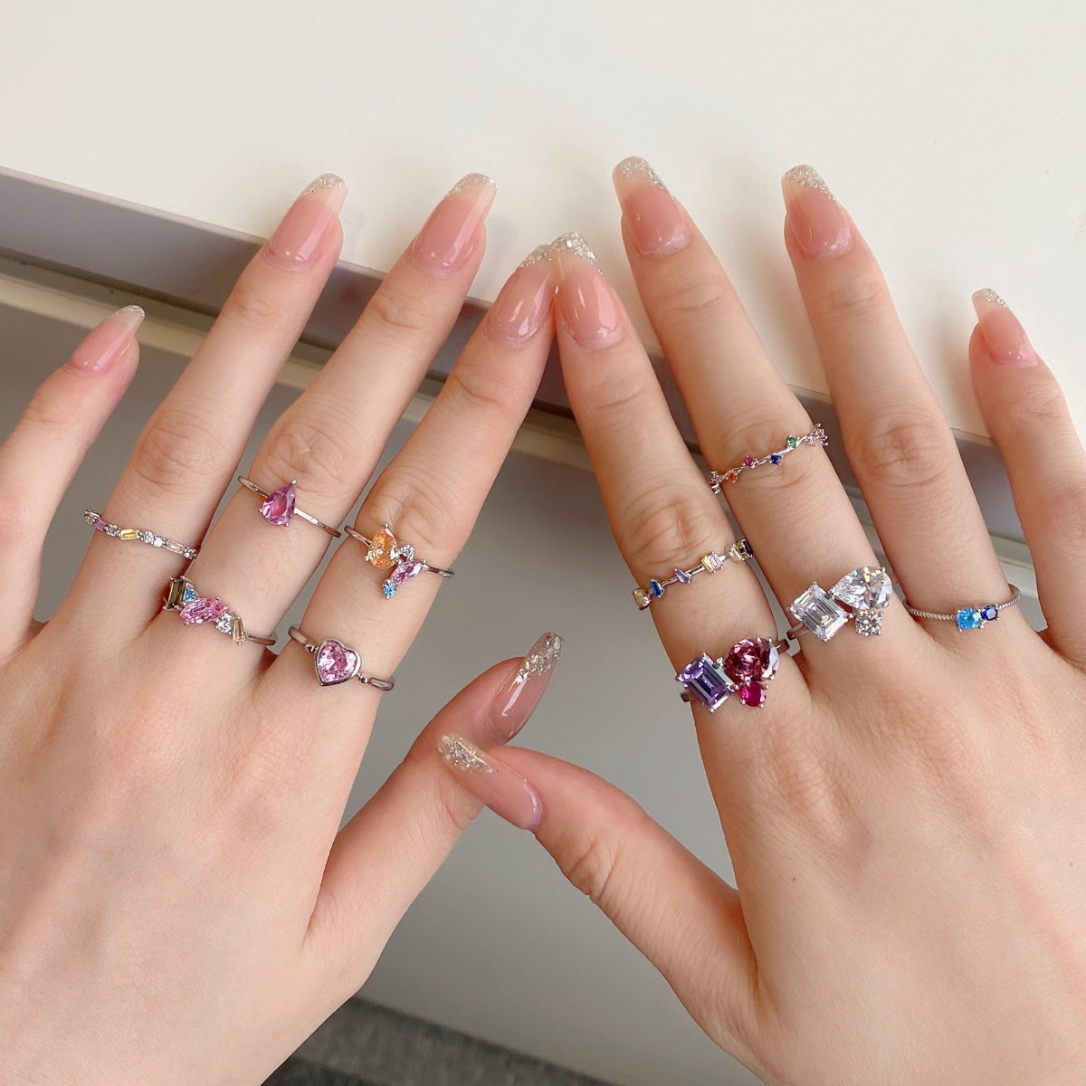 [Elitejewels]Radiant Colorful Multi Cut Daily Ring