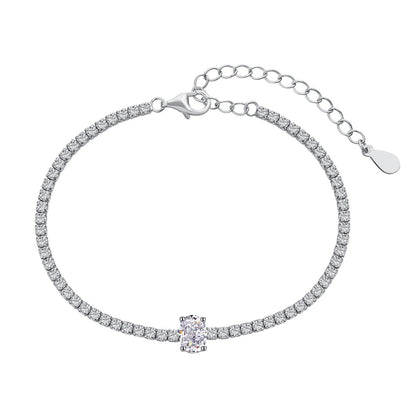 [Everoly JW]0.75カラットの絶妙なオーバルカットデイリーブレスレット