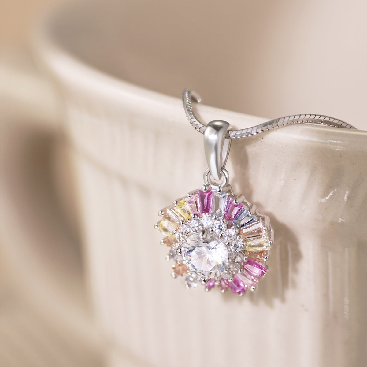 [Everoly JW] Charmante bunte Blumenhalskette