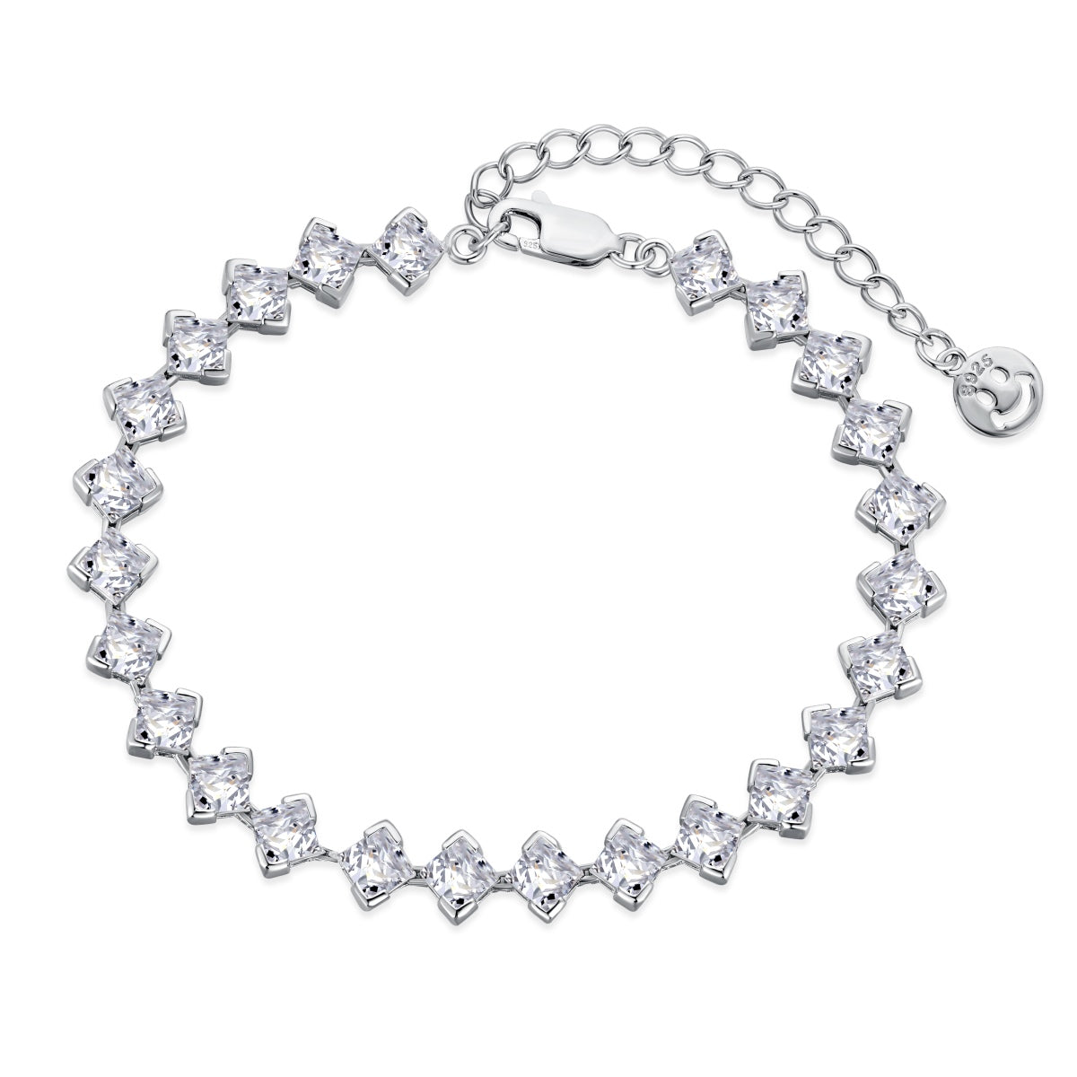 [Everoly JW]0,5 Karat verziertes Princess-Schliff-Tagesarmband