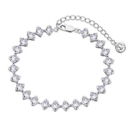 [Everoly JW]0,5 Karat verziertes Princess-Schliff-Tagesarmband