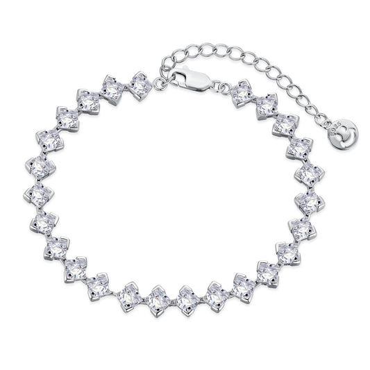 [Everoly JW]0,5 Karat verziertes Princess-Schliff-Tagesarmband