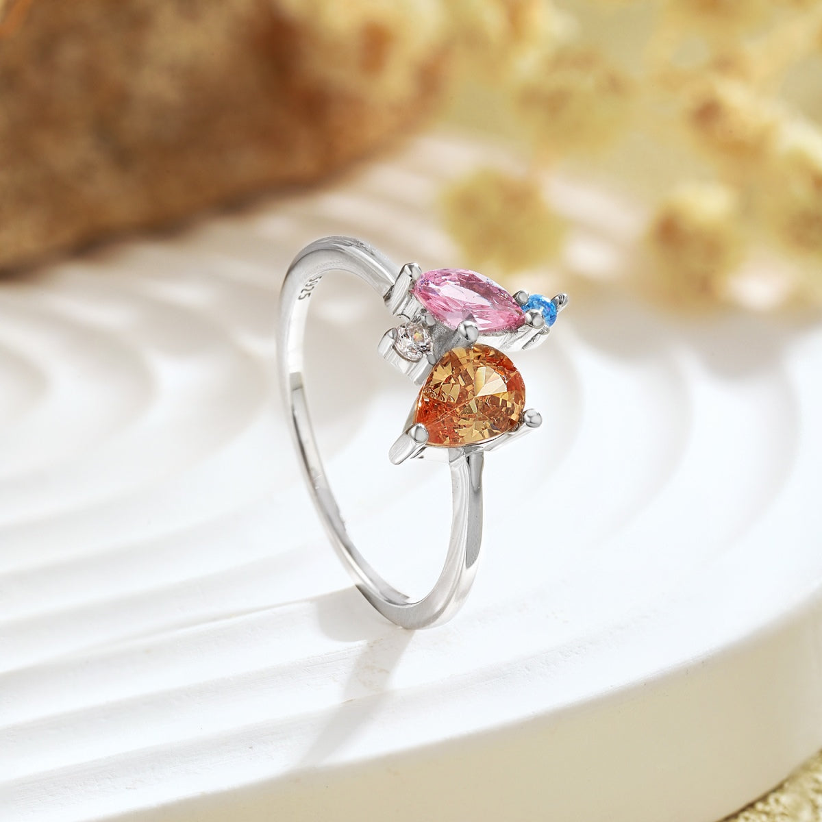 [Everoly JW]Radiant Colorful Multi Cut Daily Ring