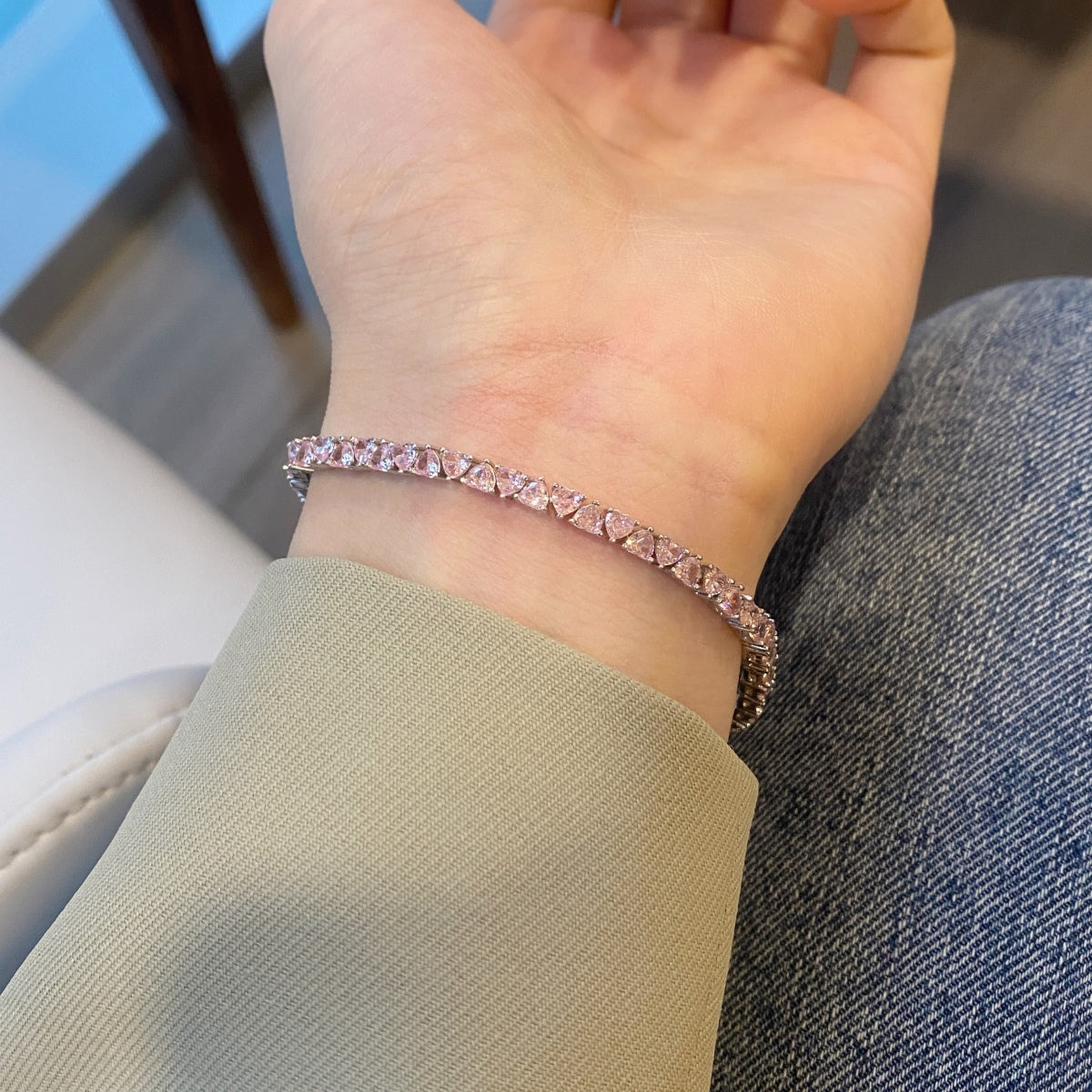 [Everoly JW]Schillerndes romantisches Armband in Herzform für Liebhaber