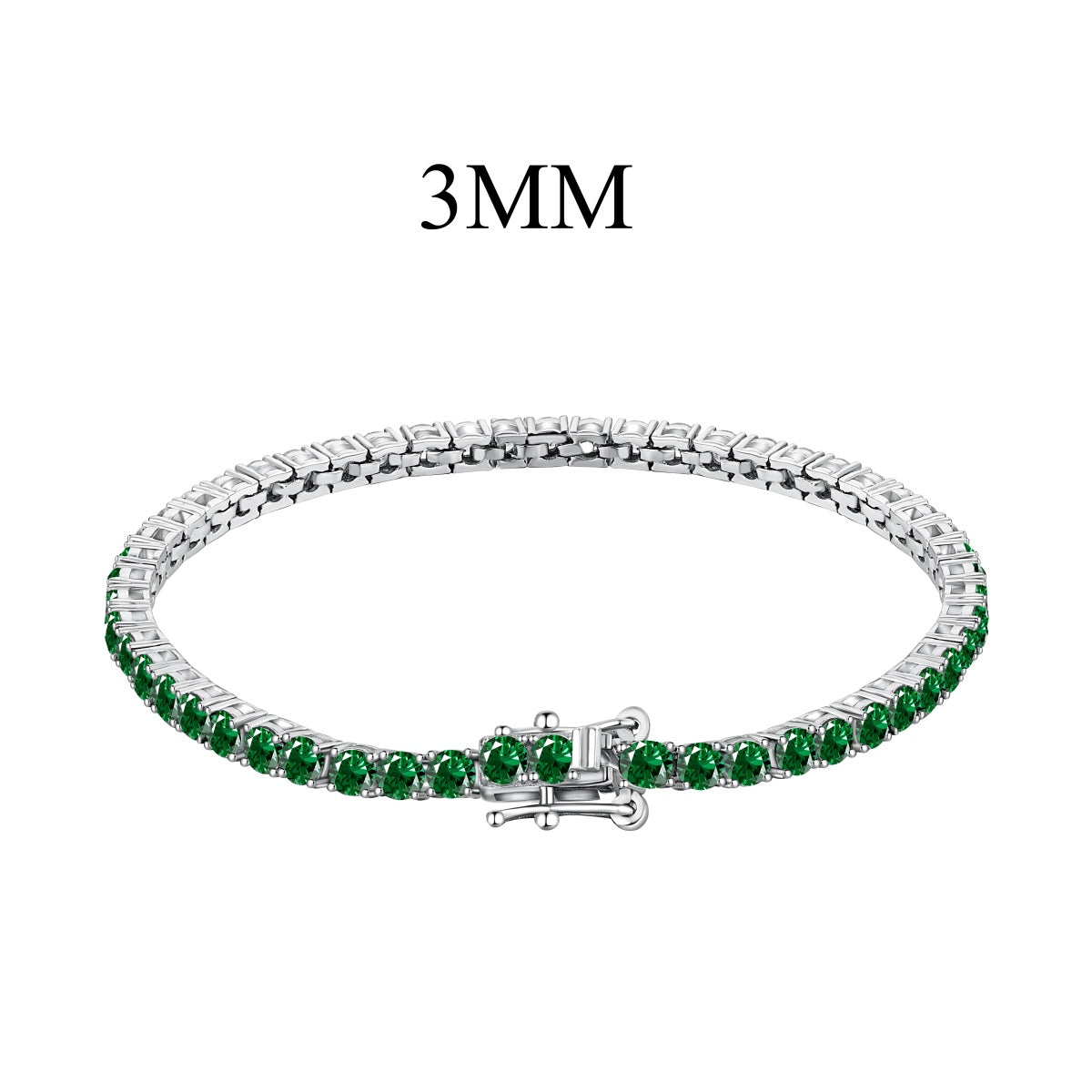 [Everoly JW] Strahlend buntes Party-Armband im Rundschliff