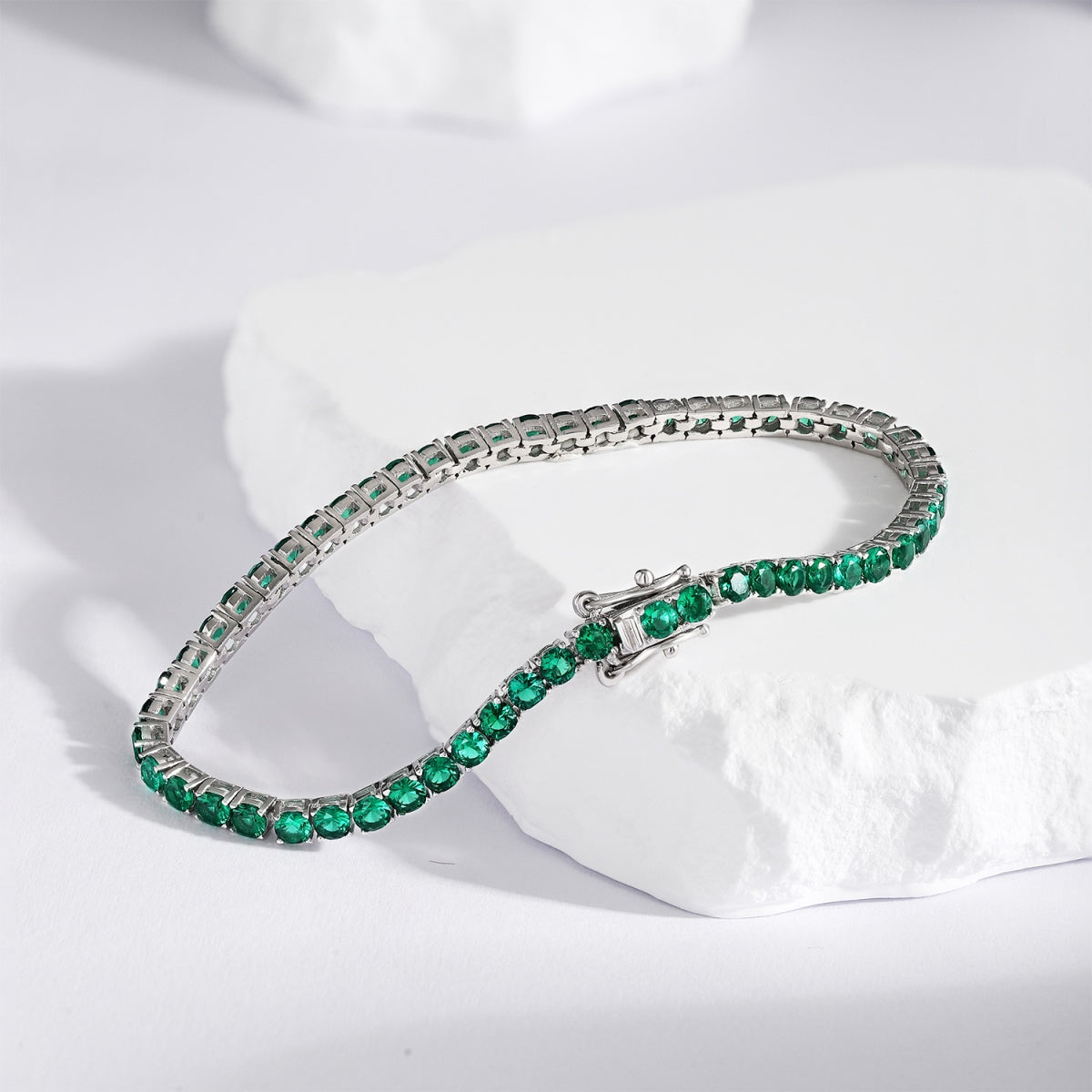 [Everoly JW] Strahlend buntes Party-Armband im Rundschliff
