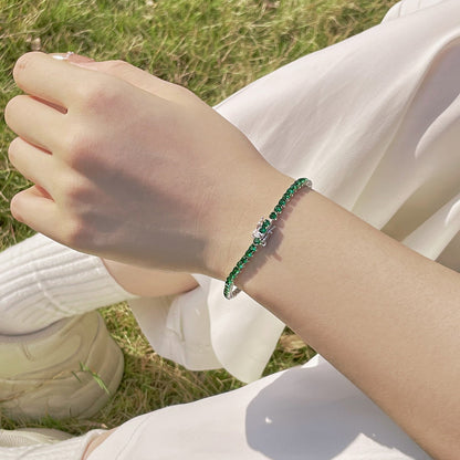 [Everoly JW] Strahlend buntes Party-Armband im Rundschliff