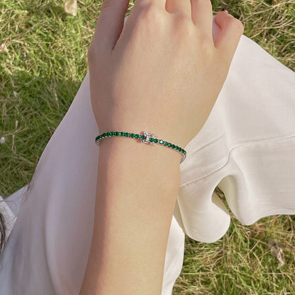 [Everoly JW] Strahlend buntes Party-Armband im Rundschliff