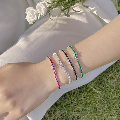 [Everoly JW] Strahlend buntes Party-Armband im Rundschliff