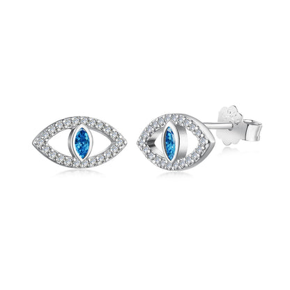 [Everoly JW] Blaue Teufelsaugen-Ohrstecker