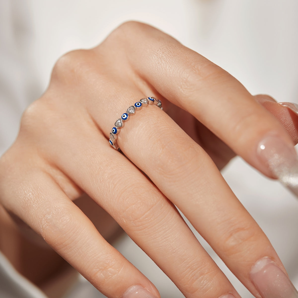 [Everoly JW]Radiant Colorful Round Shape Daily Ring
