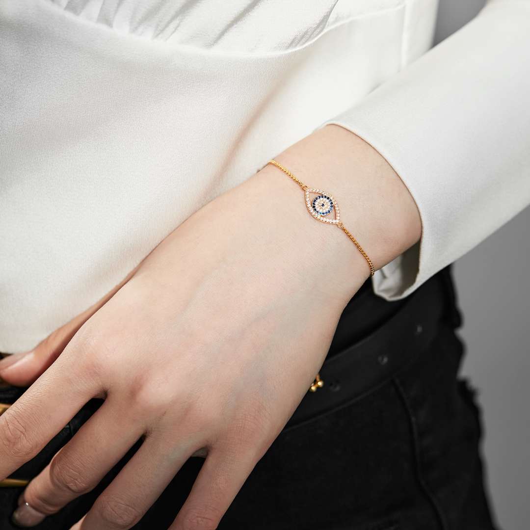 [Everoly JW]Schillernde Halskette in Augenform