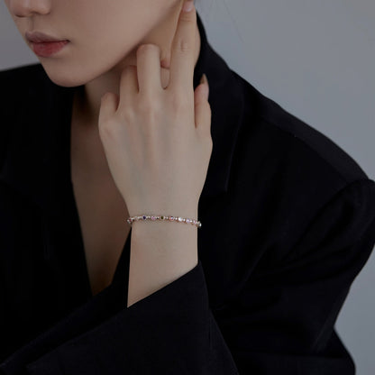 [Everoly JW]きらめく絶妙なラウンドカットパーティーブレスレット