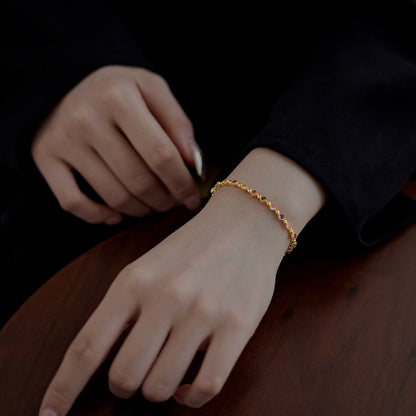 [Everoly JW]きらめく絶妙なラウンドカットパーティーブレスレット