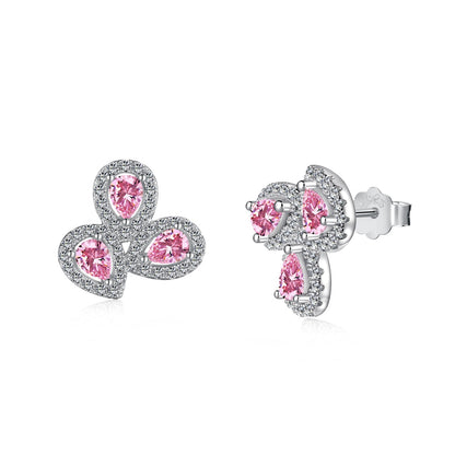 [Everoly JW] Verzierte Ohrringe in Blumenform mit Birnenschliff