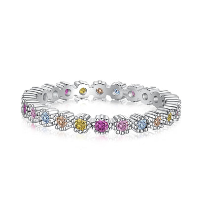 [Everoly JW]Exquisiter bunter Partyring im Rundschliff