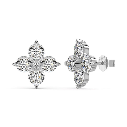 [Elitejewels]Four-Leaf Clover Eight-Pointed Star Earrings