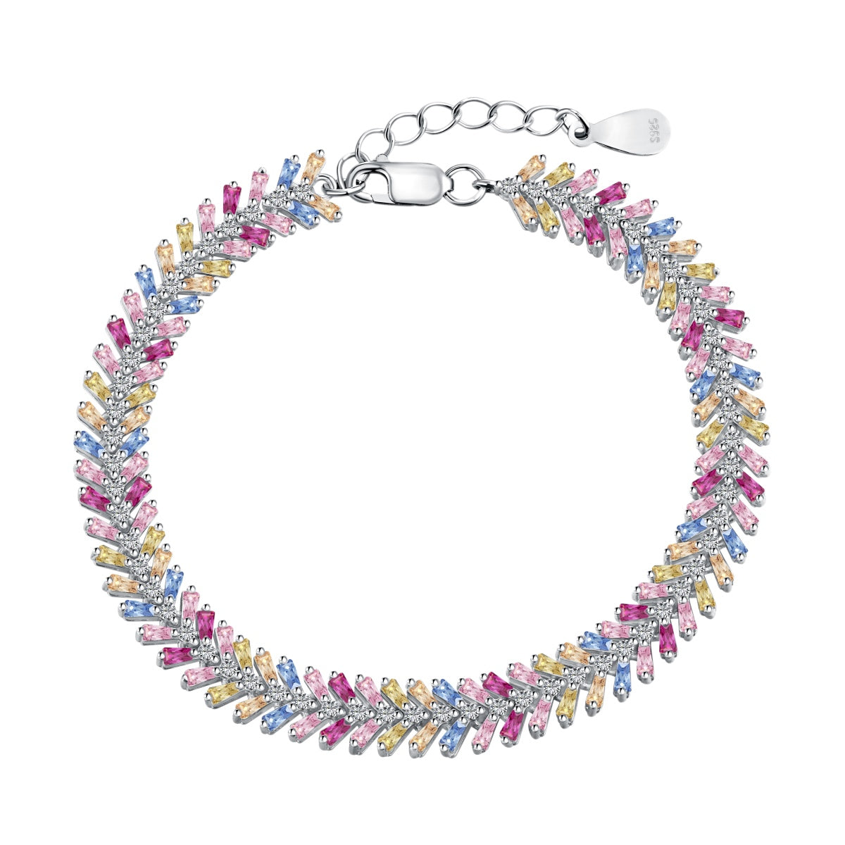 [Everoly JW]Zierliches strahlendes Smaragdschliff-Tagesarmband