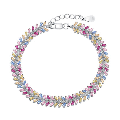 [Everoly JW]Zierliches strahlendes Smaragdschliff-Tagesarmband