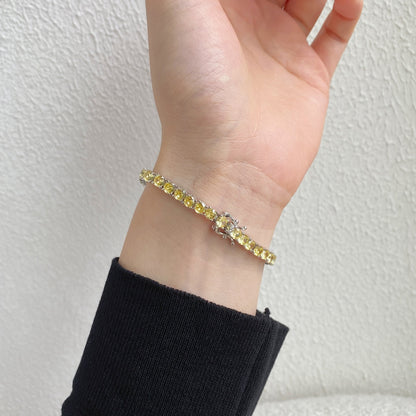 [Everoly JW]華やかなラウンドカットテニスブレスレット