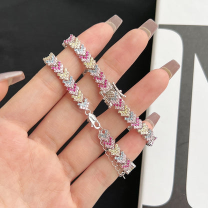 [Everoly JW]Verziertes funkelndes Party-Armband im Rundschliff