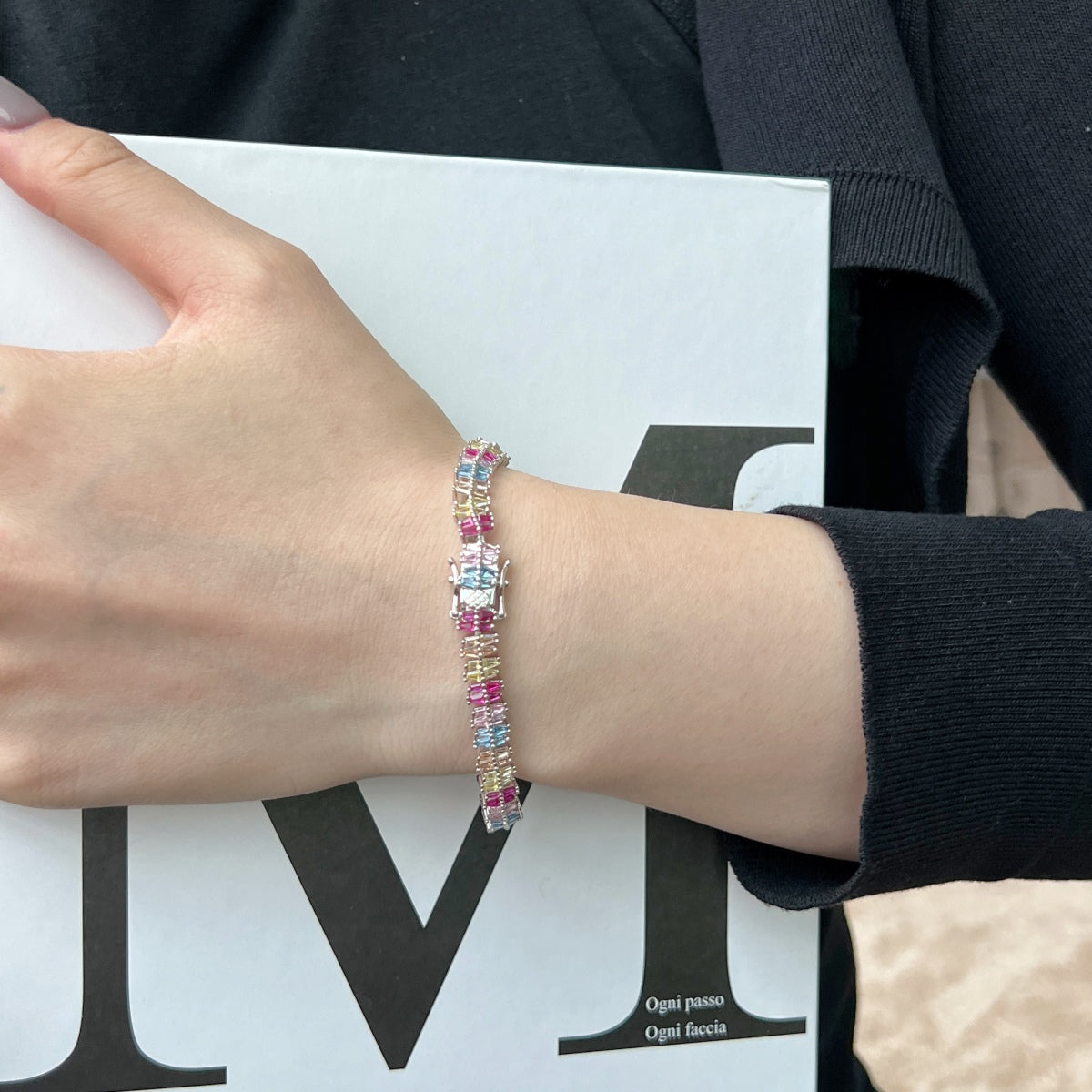 [Everoly JW]Funkelndes, exquisites Party-Armband mit mehreren Schliffen