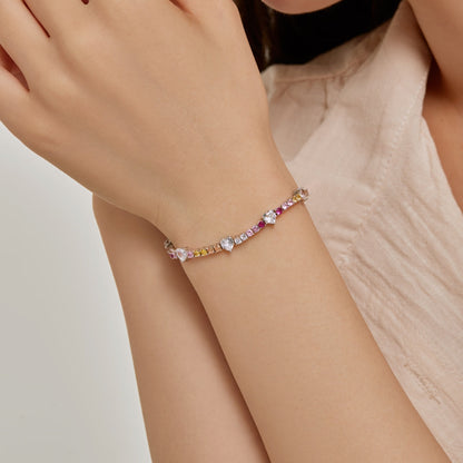 [Everoly JW] Romantisches Armband in Herzform mit rundem Schliff