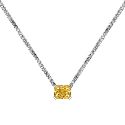 [Everoly JW]4,0 Karat Elegante Halskette im Radiantschliff