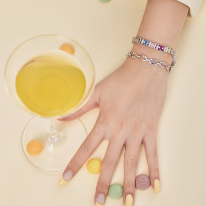 [Elitejewels]Delicate Colorful Multi Cut Party Bracelet