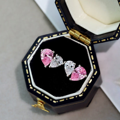 [Elitejewels]Dazzling Elegant Heart Cut Lover Earrings