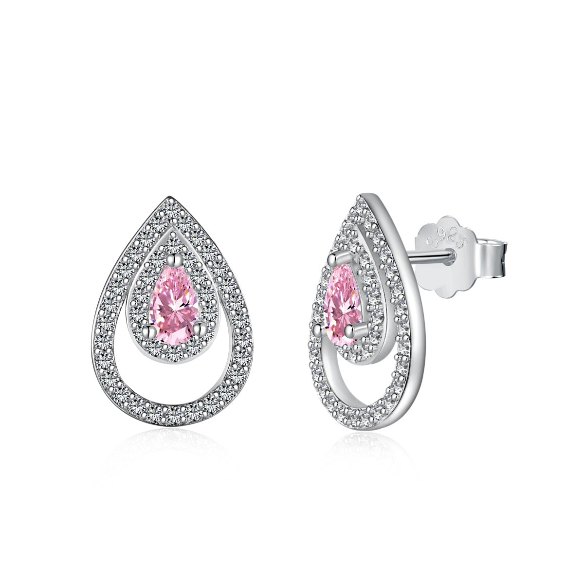 [Elitejewels]Sparkling Delicate Water Drop Shape Daily Earrings