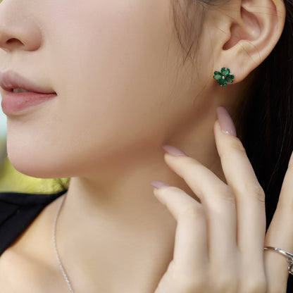 [Everoly JW]四つ葉のクローバーボールピアス