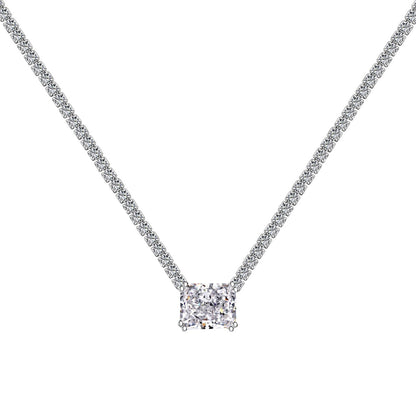 [Everoly JW]4,0 Karat Elegante Halskette im Radiantschliff