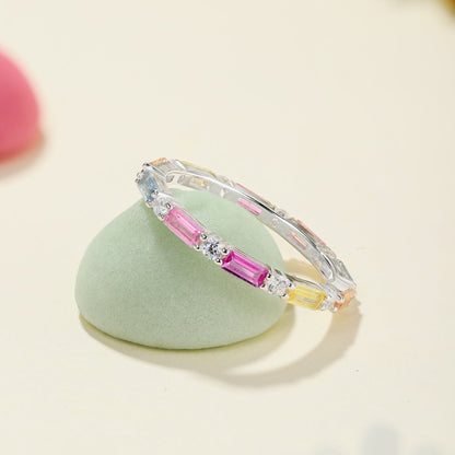 [Elitejewels]Lively In Shades Eleganter Radiant Cut Alltagsring